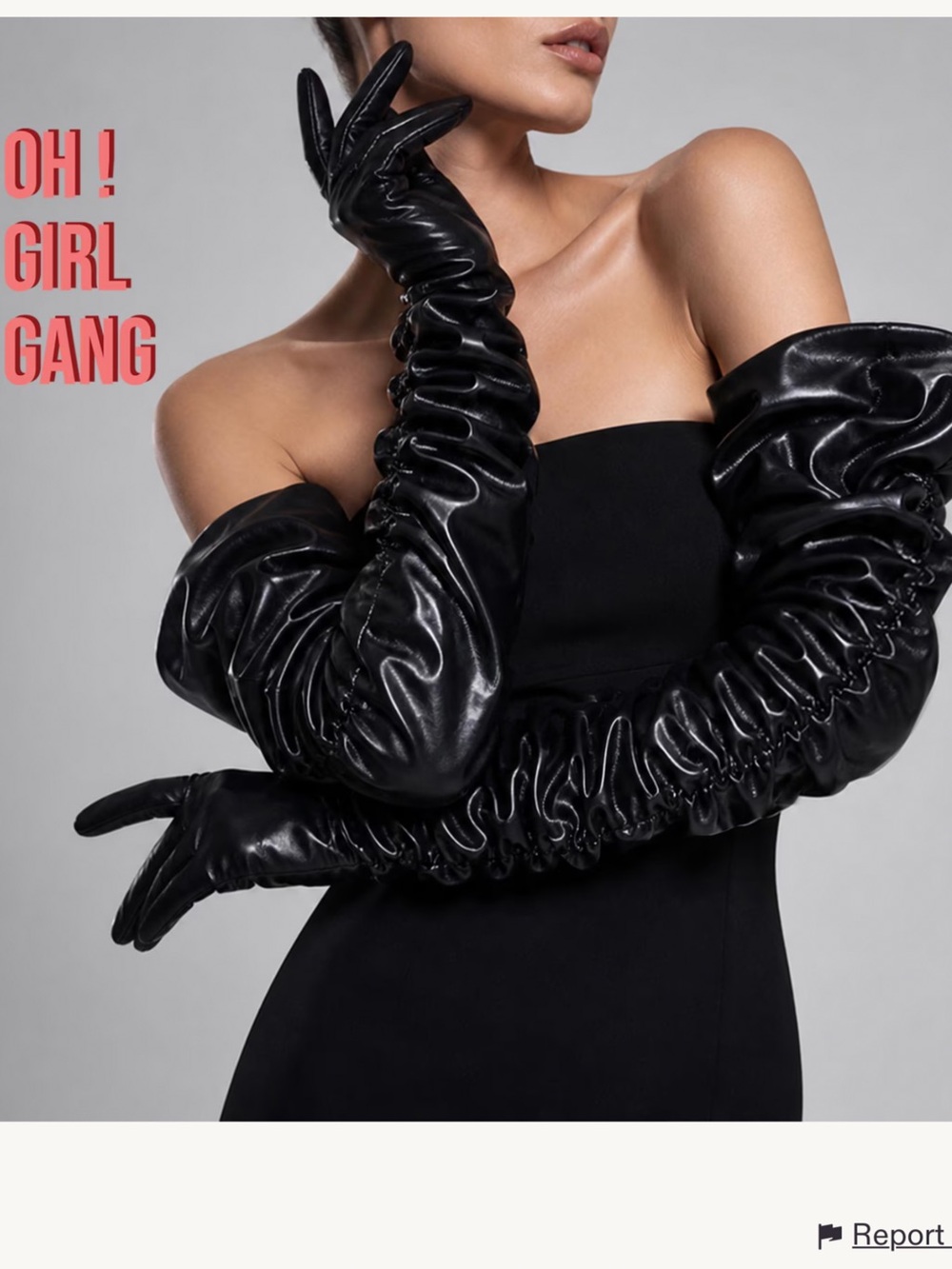 Trendy boutique Black Ruched Long Opera Gloves